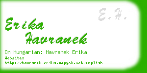 erika havranek business card